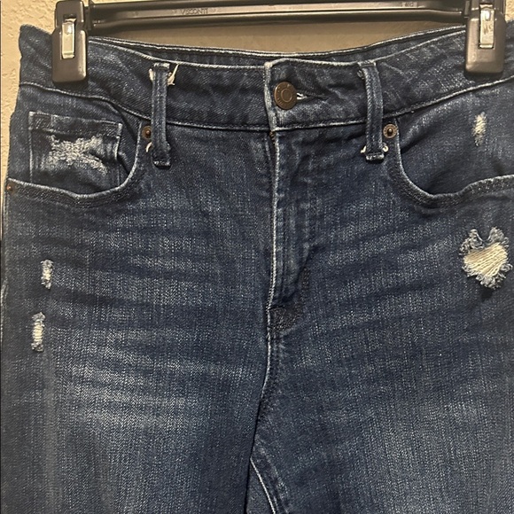 Old Navy Midnight Blue Ripped Cropped Jeans - Picture 5 of 5